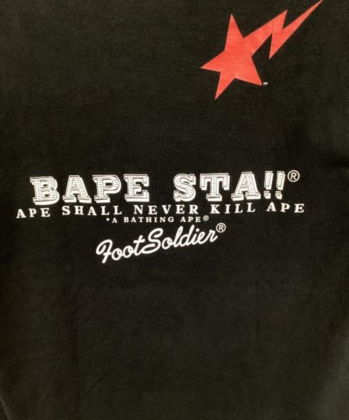 BAPE BY A BATHING APE（ベイプバイアベイシングエイプ）BAPE BY A BATHING APE (ベイプバイアベイシングエイプ) プリントTシャツ ブラック サイズ:XTRA SMALLの古着・服飾アイテム