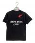 BAPE BY A BATHING APE (ベイプバイアベイシングエイプ) プリントTシャツ ブラック サイズ:XTRA SMALL：4000円