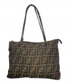 FENDIフェンディ）の古着「ズッカ柄ハンドバッグ」｜ブラウン