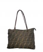 FENDIフェンディ）の古着「ズッカ柄ハンドバッグ」｜ブラウン