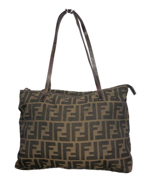 FENDI（フェンディ）FENDI (フェンディ) ズッカ柄ハンドバッグ ブラウンの古着・服飾アイテム