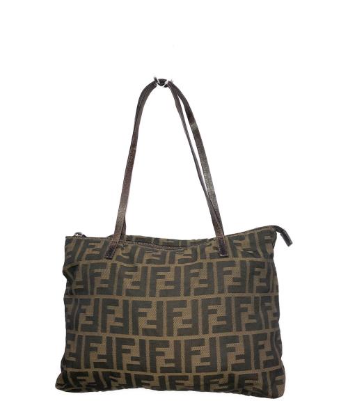 FENDI（フェンディ）FENDI (フェンディ) ズッカ柄ハンドバッグ ブラウンの古着・服飾アイテム