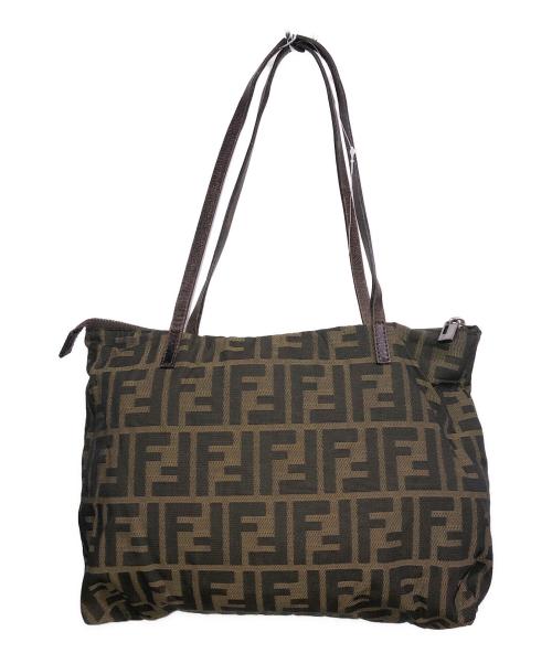 FENDI（フェンディ）FENDI (フェンディ) ズッカ柄ハンドバッグ ブラウンの古着・服飾アイテム