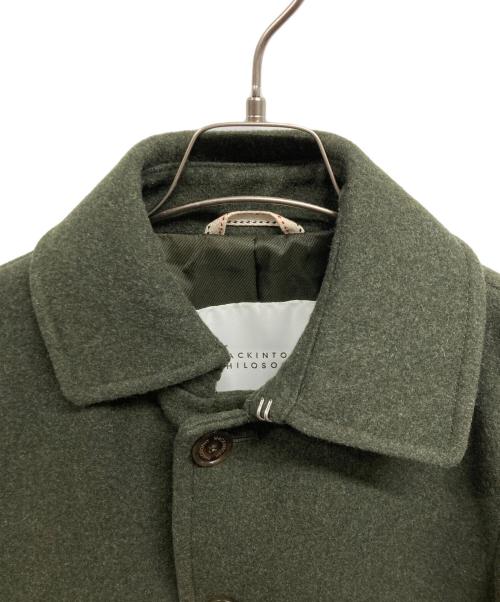MACKINTOSH PHILOSOPHY（マッキントッシュ フィロソフィー）MACKINTOSH PHILOSOPHY (マッキントッシュ フィロソフィー) ウールショップコート カーキ サイズ:36の古着・服飾アイテム