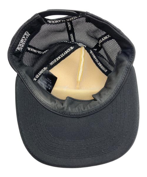 Hysteric Glamour（ヒステリックグラマー）Hysteric Glamour (ヒステリックグラマー) ROCK PRESS pt MESH CAP ホワイト×ブラックの古着・服飾アイテム