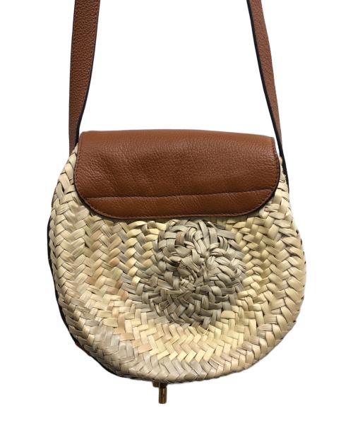 Chloe（クロエ）Chloe (クロエ) マーシーラフィアクロスボディバッグ ブラウンの古着・服飾アイテム