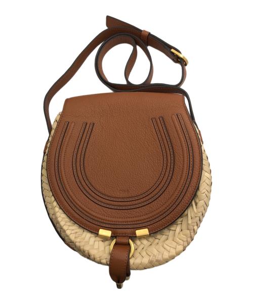 Chloe（クロエ）Chloe (クロエ) マーシーラフィアクロスボディバッグ ブラウンの古着・服飾アイテム