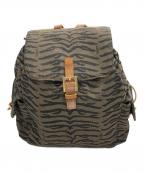 FENDIフェンディ）の古着「ゼブラ柄バックパック」｜ブラウン