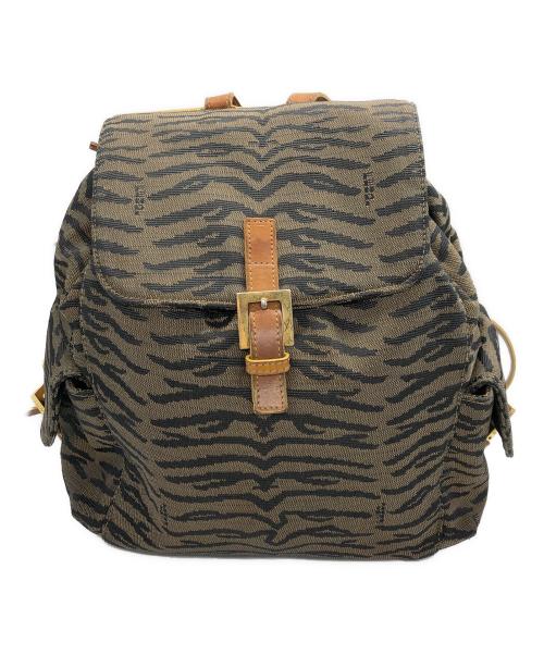 FENDI（フェンディ）FENDI (フェンディ) ゼブラ柄バックパック ブラウンの古着・服飾アイテム