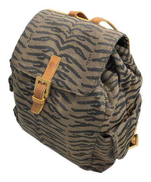 FENDI（フェンディ）FENDI (フェンディ) ゼブラ柄バックパック ブラウンの古着・服飾アイテム