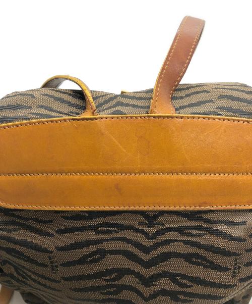 FENDI（フェンディ）FENDI (フェンディ) ゼブラ柄バックパック ブラウンの古着・服飾アイテム