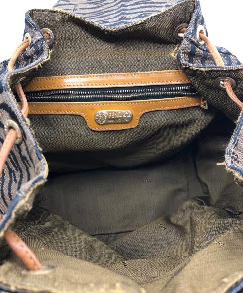FENDI（フェンディ）FENDI (フェンディ) ゼブラ柄バックパック ブラウンの古着・服飾アイテム