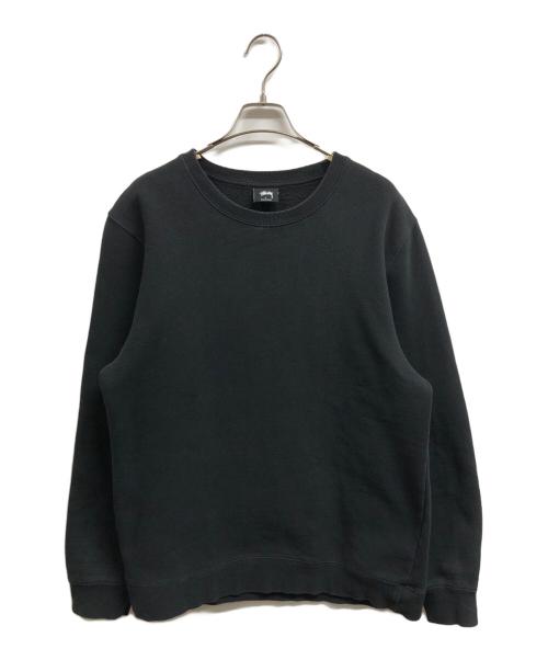 stussy（ステューシー）stussy (ステューシー) クルーネックスウェット ブラック サイズ:Lの古着・服飾アイテム
