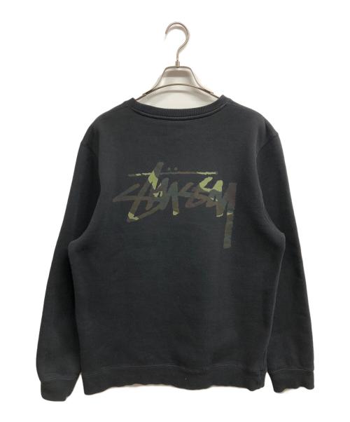 stussy（ステューシー）stussy (ステューシー) クルーネックスウェット ブラック サイズ:Lの古着・服飾アイテム