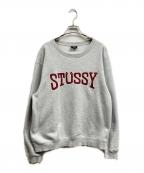 stussyステューシー）の古着「LOGO CREW SWEAT」｜グレー
