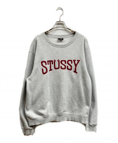 中古・古着通販】stussy (ステューシー) LOGO CREW SWEAT グレー