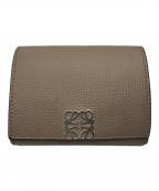 LOEWEロエベ）の古着「アナグラムトライフォールドウォレット」｜ベージュ