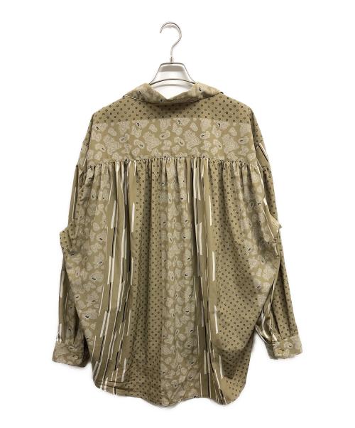 AiE（エーアイイー）AiE (エーアイイー) Painter Shirt Multi Pattern Striped Cloth ベージュ サイズ:Lの古着・服飾アイテム