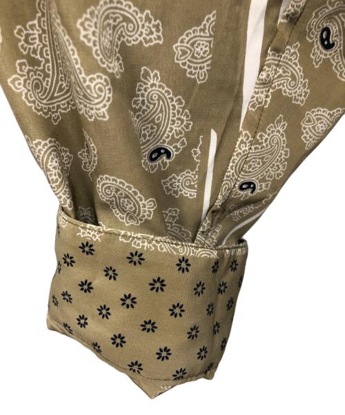 AiE（エーアイイー）AiE (エーアイイー) Painter Shirt Multi Pattern Striped Cloth ベージュ サイズ:Lの古着・服飾アイテム