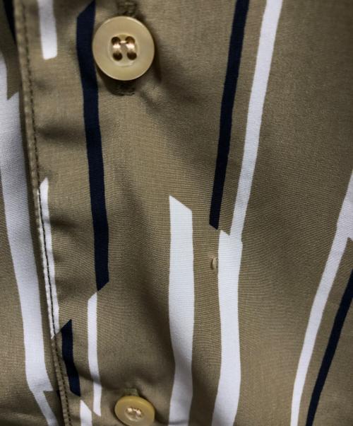 AiE（エーアイイー）AiE (エーアイイー) Painter Shirt Multi Pattern Striped Cloth ベージュ サイズ:Lの古着・服飾アイテム