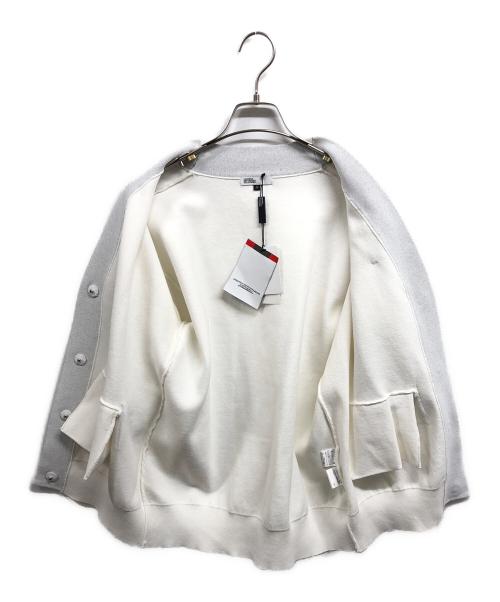 DOUBLE STANDARD CLOTHING（ダブルスタンダードクロージング）DOUBLE STANDARD CLOTHING (ダブルスタンダードクロージング) オリジナルロゴリボンニットカーディガン ホワイト サイズ:38 未使用品の古着・服飾アイテム