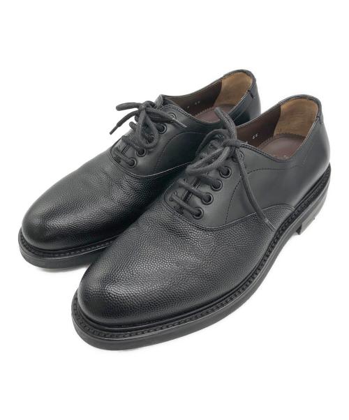 Salvatore Ferragamo（サルヴァトーレ フェラガモ）Salvatore Ferragamo (サルヴァトーレ フェラガモ) シボ革 プレーントゥシューズ ブラック サイズ:8の古着・服飾アイテム