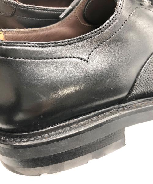 Salvatore Ferragamo（サルヴァトーレ フェラガモ）Salvatore Ferragamo (サルヴァトーレ フェラガモ) シボ革 プレーントゥシューズ ブラック サイズ:8の古着・服飾アイテム