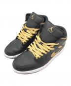 NIKEナイキ）の古着「AIR JORDAN 1 MID ハイカットスニーカー」｜ブラック
