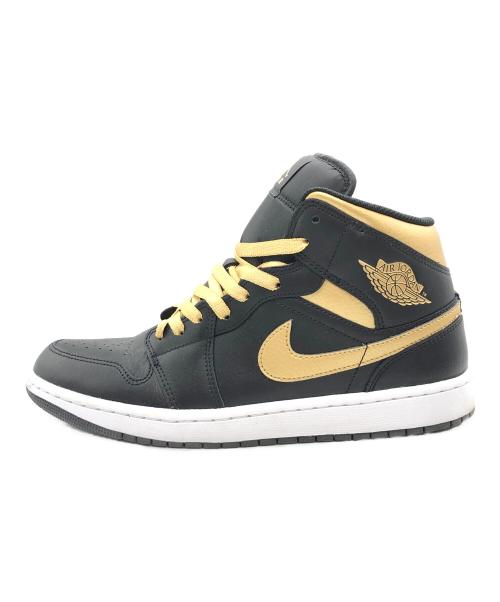 NIKE（ナイキ）NIKE (ナイキ) AIR JORDAN 1 MID ハイカットスニーカー ブラック サイズ:US10.5の古着・服飾アイテム