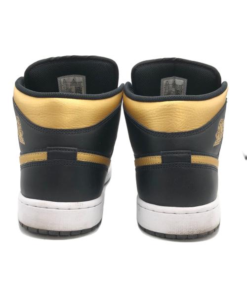 NIKE（ナイキ）NIKE (ナイキ) AIR JORDAN 1 MID ハイカットスニーカー ブラック サイズ:US10.5の古着・服飾アイテム