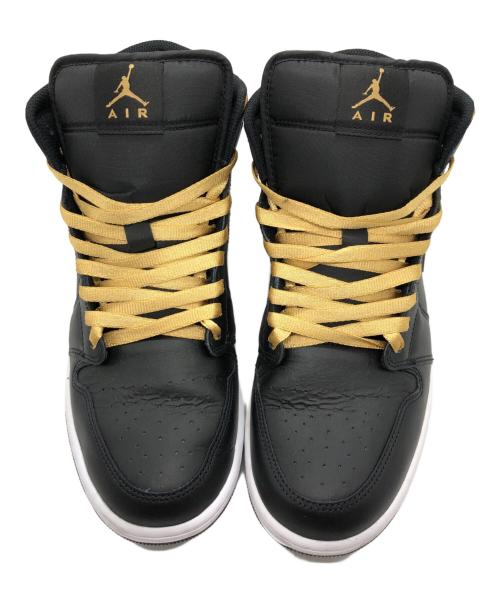NIKE（ナイキ）NIKE (ナイキ) AIR JORDAN 1 MID ハイカットスニーカー ブラック サイズ:US10.5の古着・服飾アイテム