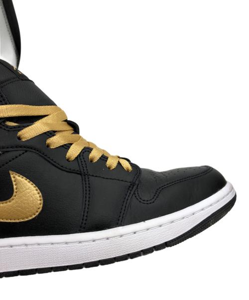 NIKE（ナイキ）NIKE (ナイキ) AIR JORDAN 1 MID ハイカットスニーカー ブラック サイズ:US10.5の古着・服飾アイテム