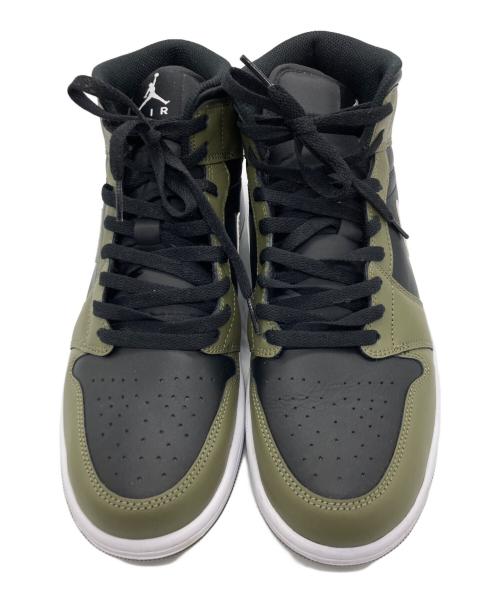 NIKE（ナイキ）NIKE (ナイキ) AIR JORDAN 1 MID ハイカットスニーカー カーキ サイズ:28.5の古着・服飾アイテム