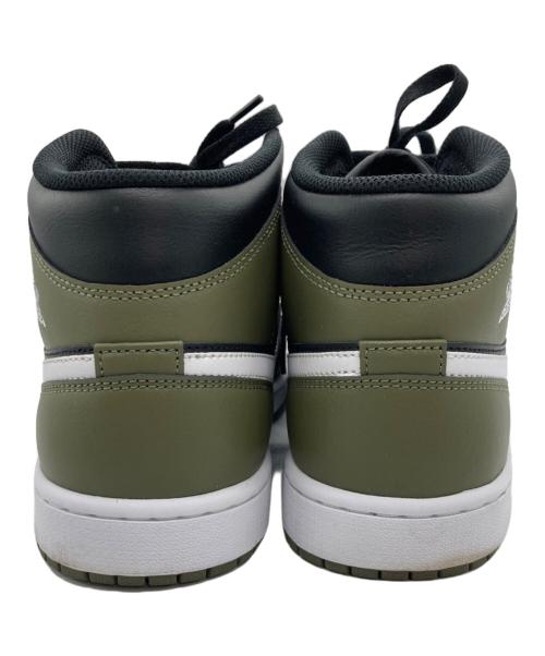 NIKE（ナイキ）NIKE (ナイキ) AIR JORDAN 1 MID ハイカットスニーカー カーキ サイズ:28.5の古着・服飾アイテム