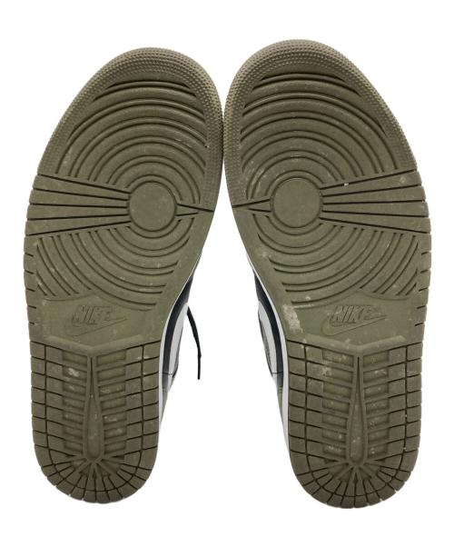 NIKE（ナイキ）NIKE (ナイキ) AIR JORDAN 1 MID ハイカットスニーカー カーキ サイズ:28.5の古着・服飾アイテム