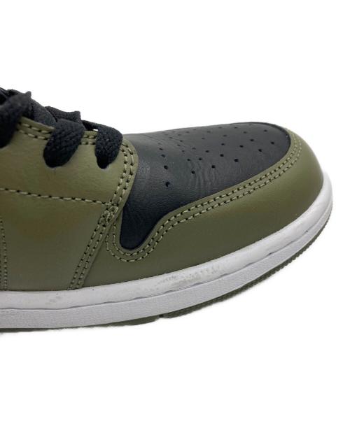 NIKE（ナイキ）NIKE (ナイキ) AIR JORDAN 1 MID ハイカットスニーカー カーキ サイズ:28.5の古着・服飾アイテム