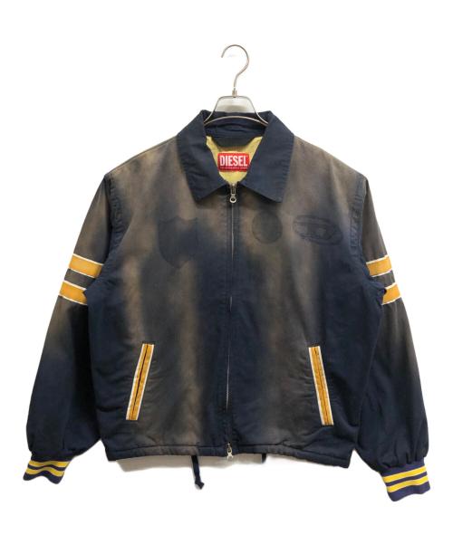 DIESEL（ディーゼル）DIESEL (ディーゼル) Varsity Jacket Vintage Wash ネイビー サイズ:46の古着・服飾アイテム
