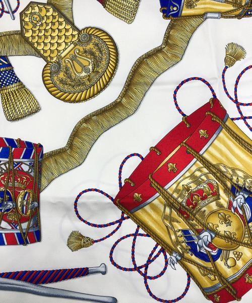 HERMES（エルメス）HERMES (エルメス) シルクスカーフ ブルーの古着・服飾アイテム