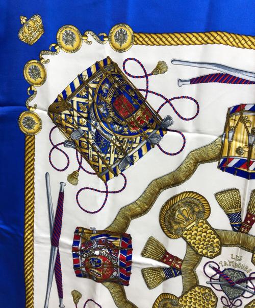 HERMES（エルメス）HERMES (エルメス) シルクスカーフ ブルーの古着・服飾アイテム