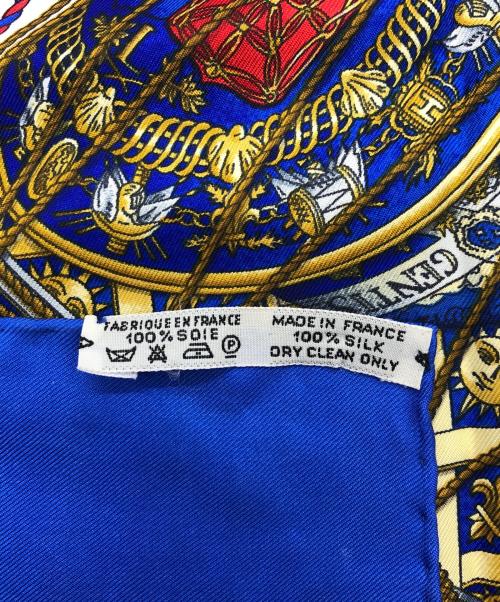 HERMES（エルメス）HERMES (エルメス) シルクスカーフ ブルーの古着・服飾アイテム