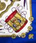 HERMES (エルメス) シルクスカーフ ブルー：18000円