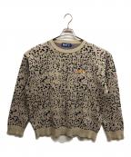BoTTボット）の古着「総柄レオパードニット」｜ベージュ