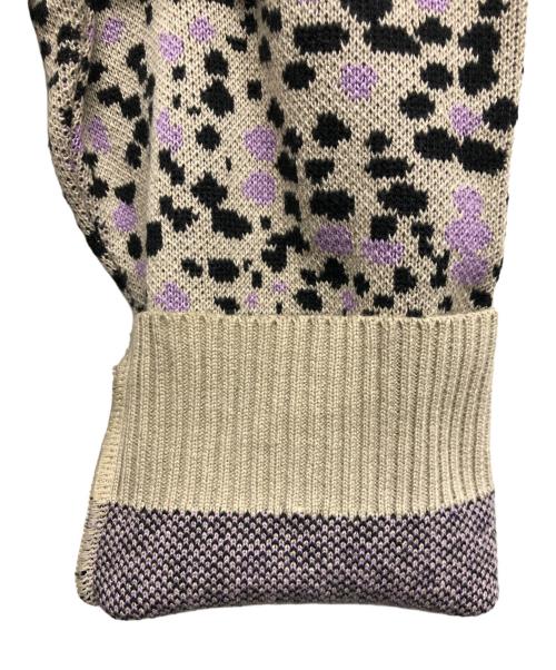 BoTT（ボット）BoTT (ボット) 総柄レオパードニット ベージュ サイズ:XLの古着・服飾アイテム