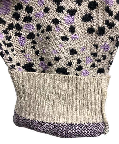 BoTT（ボット）BoTT (ボット) 総柄レオパードニット ベージュ サイズ:XLの古着・服飾アイテム