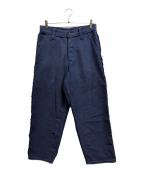 Maison Margielaメゾンマルジェラ）の古着「カットデザインモールスキンパンツ」｜ネイビー