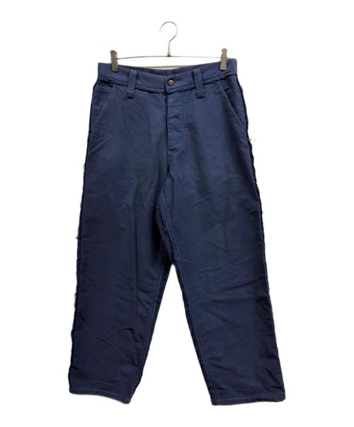 Maison Margiela（メゾンマルジェラ）Maison Margiela (メゾンマルジェラ) カットデザインモールスキンパンツ ネイビー サイズ:W30の古着・服飾アイテム