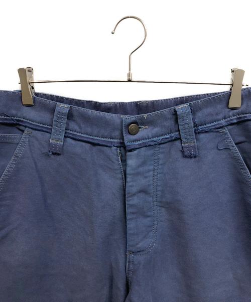 Maison Margiela（メゾンマルジェラ）Maison Margiela (メゾンマルジェラ) カットデザインモールスキンパンツ ネイビー サイズ:W30の古着・服飾アイテム