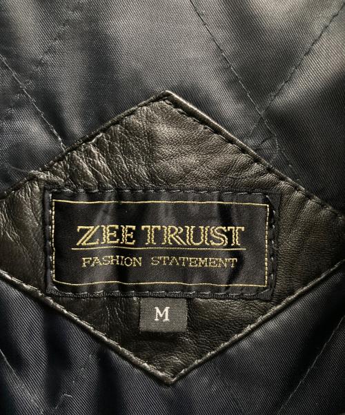 ZEE TRUST（ジートラスト）ZEE TRUST (ジートラスト) レザージャケット ブラック サイズ:Mの古着・服飾アイテム