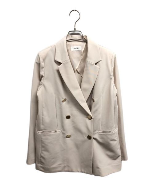 Snidel（スナイデル）Snidel (スナイデル) Sustainaダブルジャケット ベージュの古着・服飾アイテム