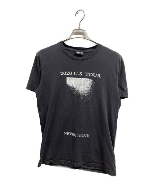 DIESEL（ディーゼル）DIESEL (ディーゼル) プリントTシャツ グレー サイズ:Lの古着・服飾アイテム